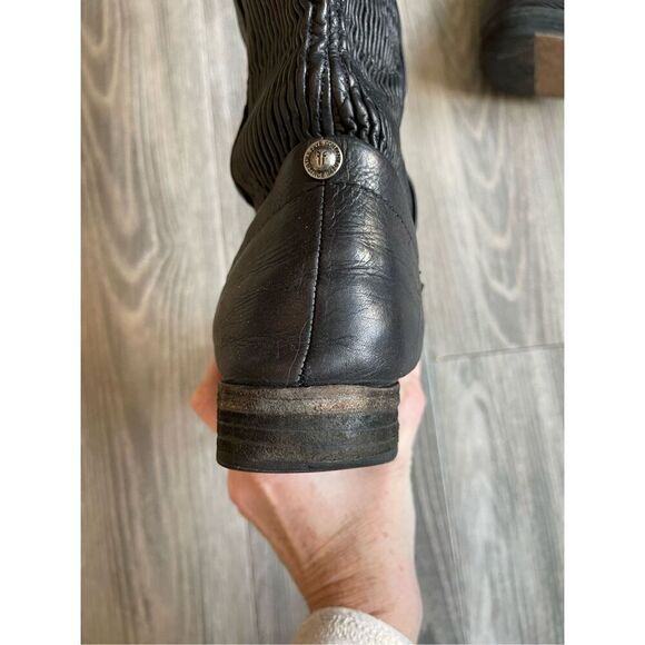 Frye Melissa black leather boots Size 8.5 - Picture 10 of 12